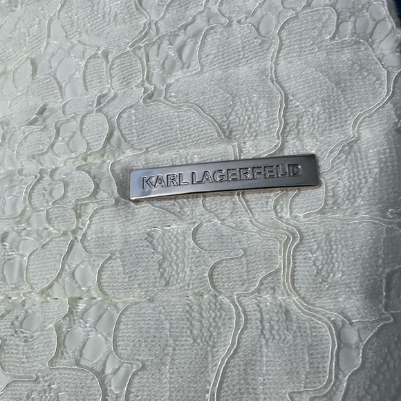 Karl Lagerfeld Off-White Textured Puffer Jacket - Picture 4 of 7